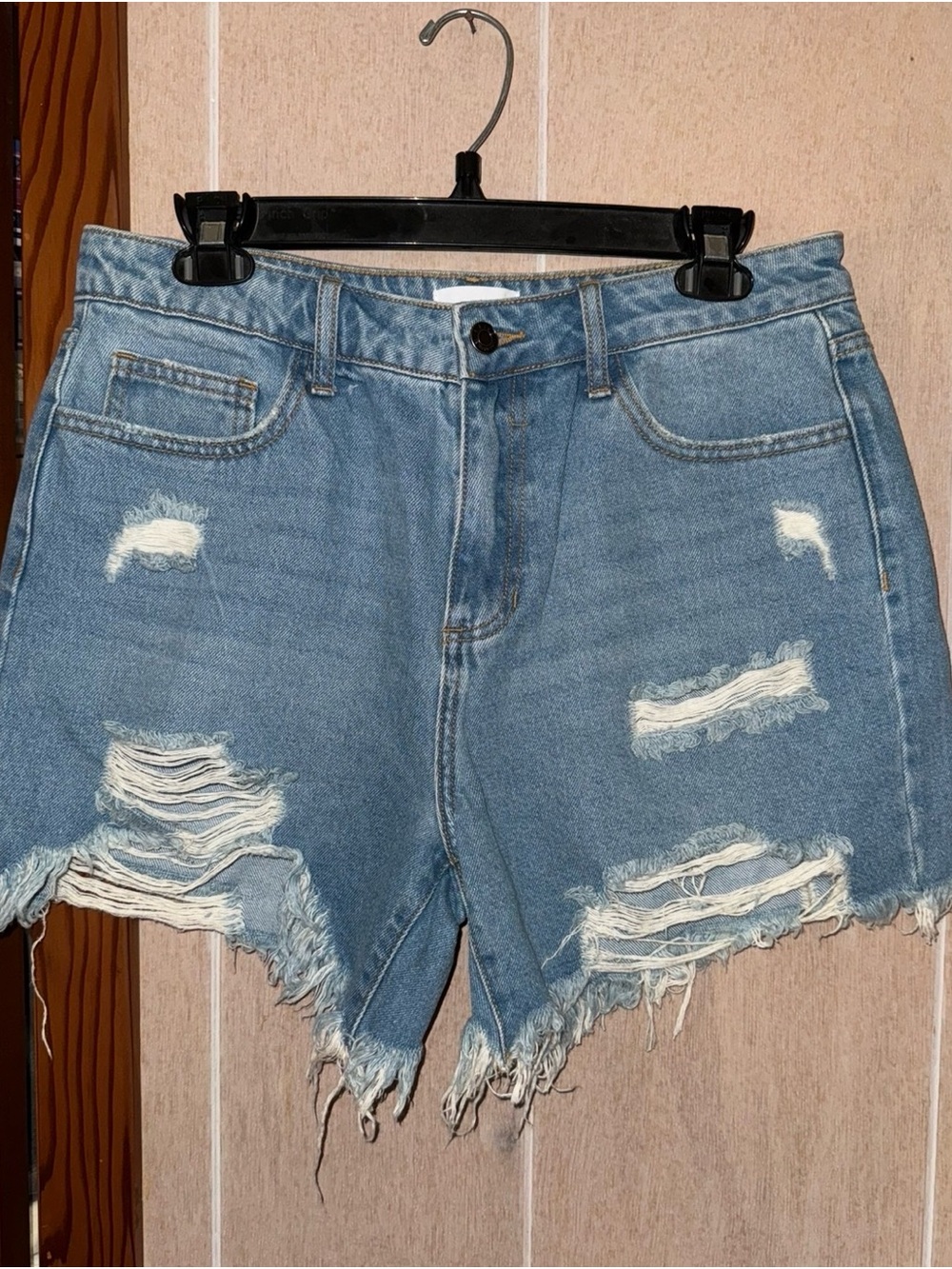 Cello Distressed Light Blue Denim Women’s Shorts